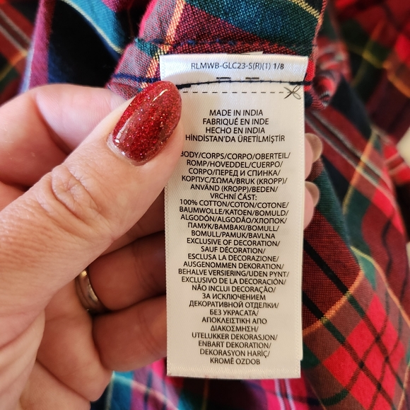 Polo Ralph Lauren Girls' Plaid Flannel Dress - Picture 4 of 6